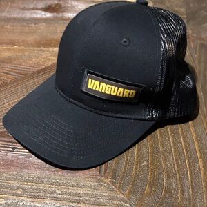 Port Authority Black Mesh Vanguard Trucker hat